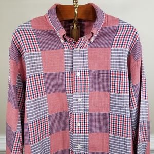 Brooks Brothers Quilted Plaid Long Sleeve Shirt L